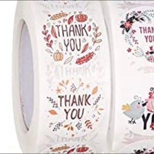 500 Thank You 1” Stickers